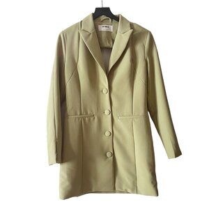 4th & Reckless Tullie Back Cutout Backless Blazer Dress Green Size M